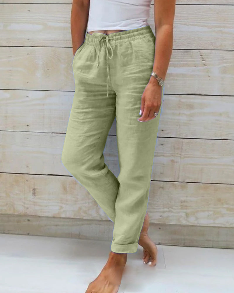 Pantalon Stretch Léger Femme Coupe Flexible