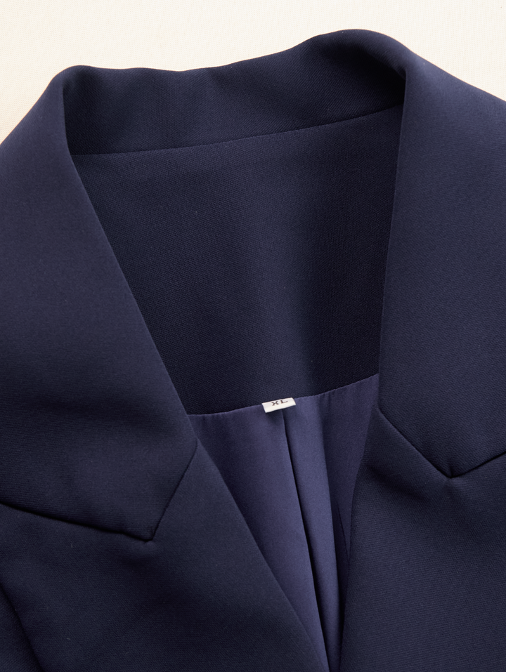 Abito midi elegante da donna, stile blazer, aderente e con scollo a V