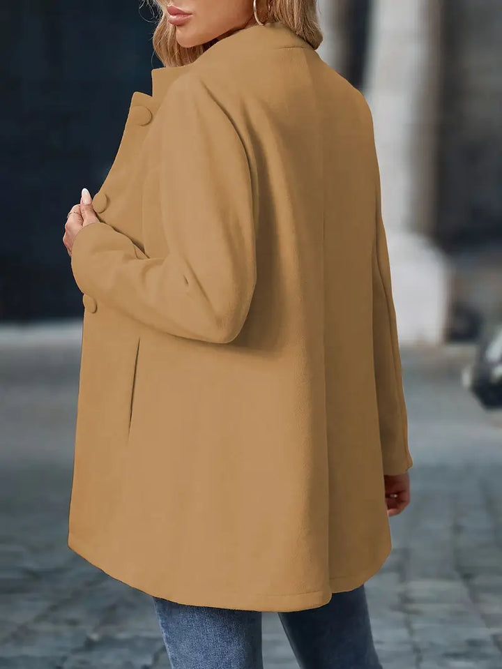 Manteau Décontracté à Manches Longues et Ouverture Frontale Pour Femme