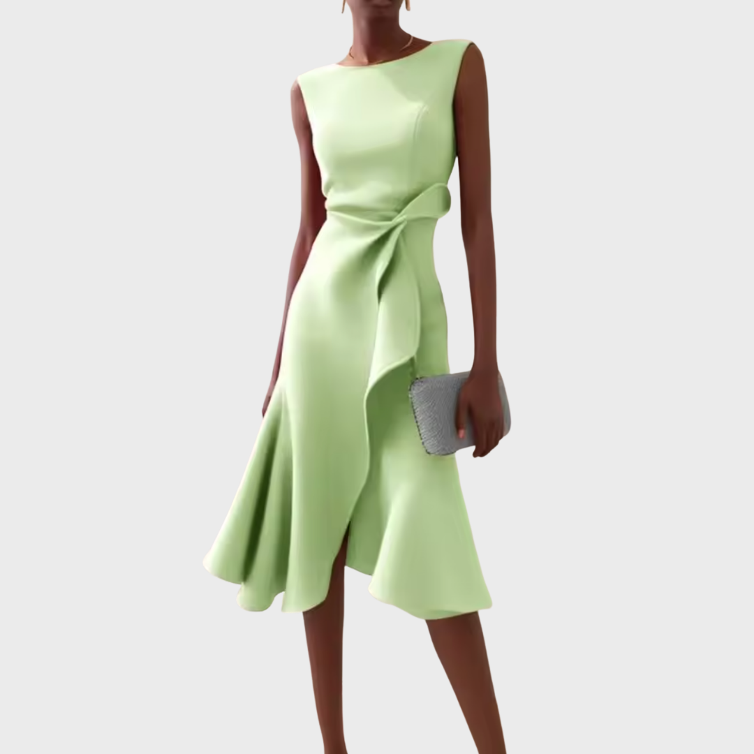 Robe Midi Fluide Sans Manches Femme Été