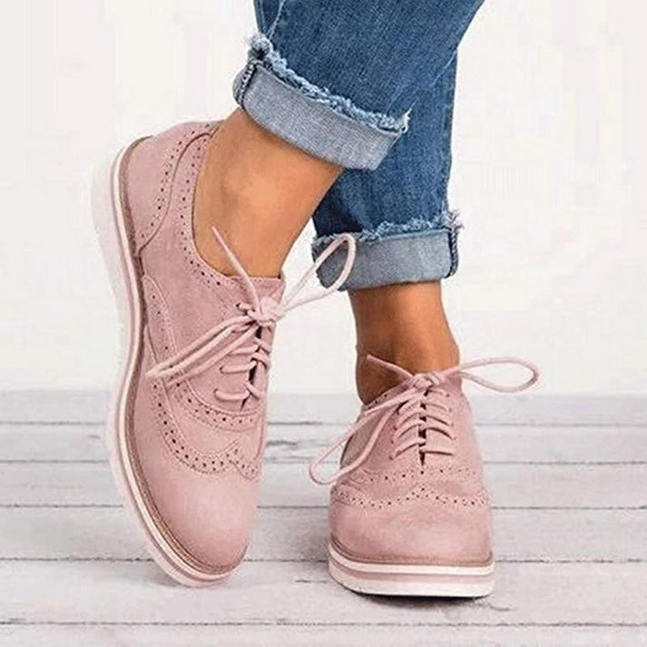 Chaussures Oxford Femme Lacets Détail Brogue