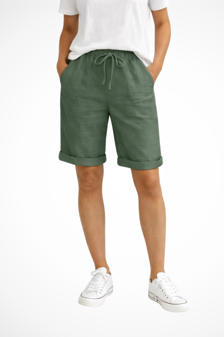 Short Femme Décontracté Cordon de Serrage Poches