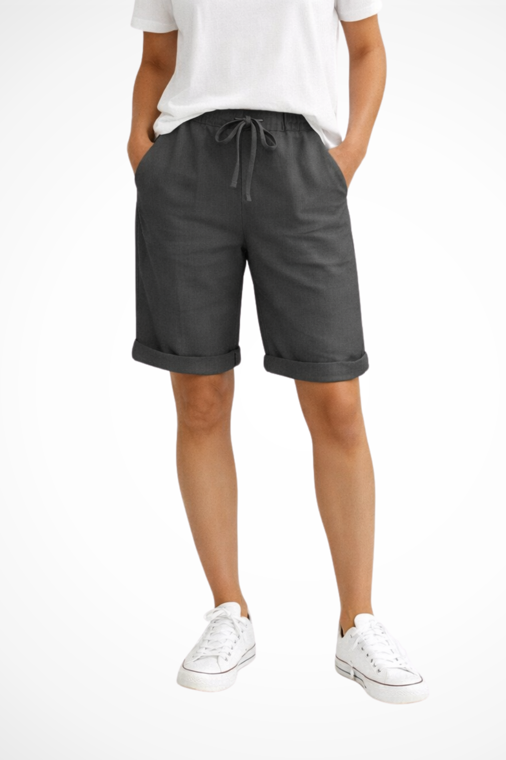 Short Femme Décontracté Cordon de Serrage Poches