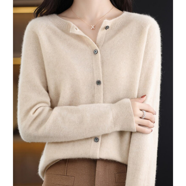 Cardigan en Maille Douce Pour Femme avec Fermeture Boutonnée Sur Le Devant