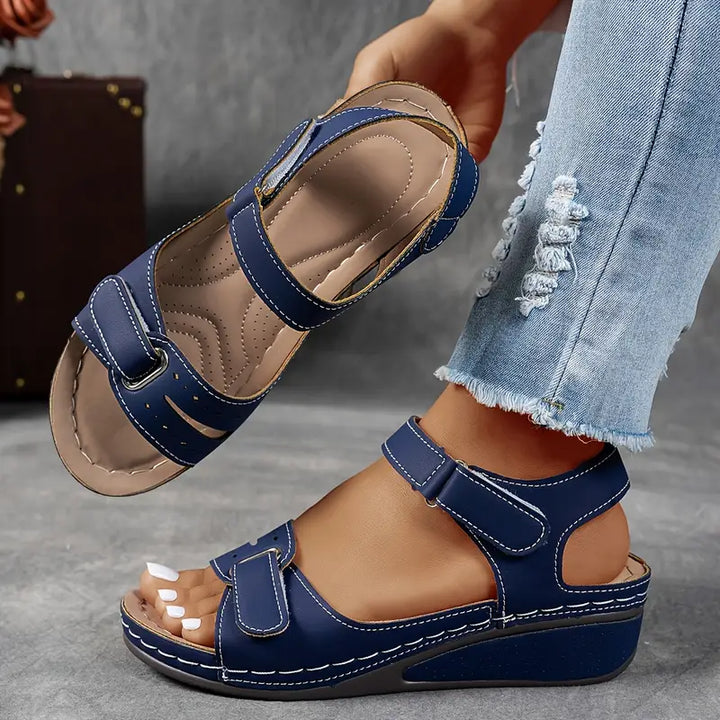 Sandales Compensées Ergonomiques Ajustables Femme