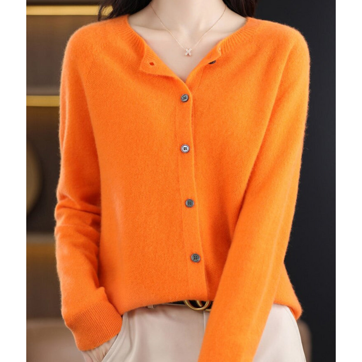 Cardigan en Maille Douce Pour Femme avec Fermeture Boutonnée Sur Le Devant