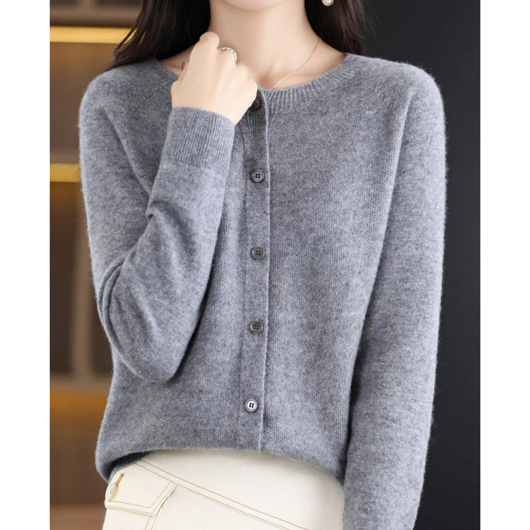 Cardigan en Maille Douce Pour Femme avec Fermeture Boutonnée Sur Le Devant