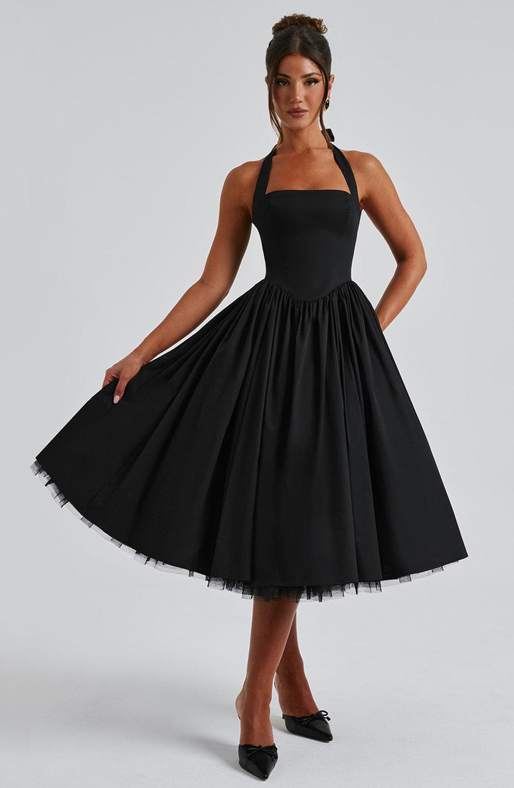 Robe Midi Bretelles Femme Cérémonie