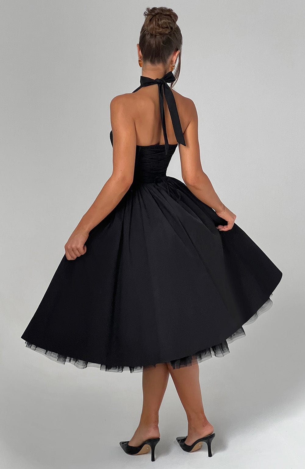 Robe Midi Bretelles Femme Cérémonie