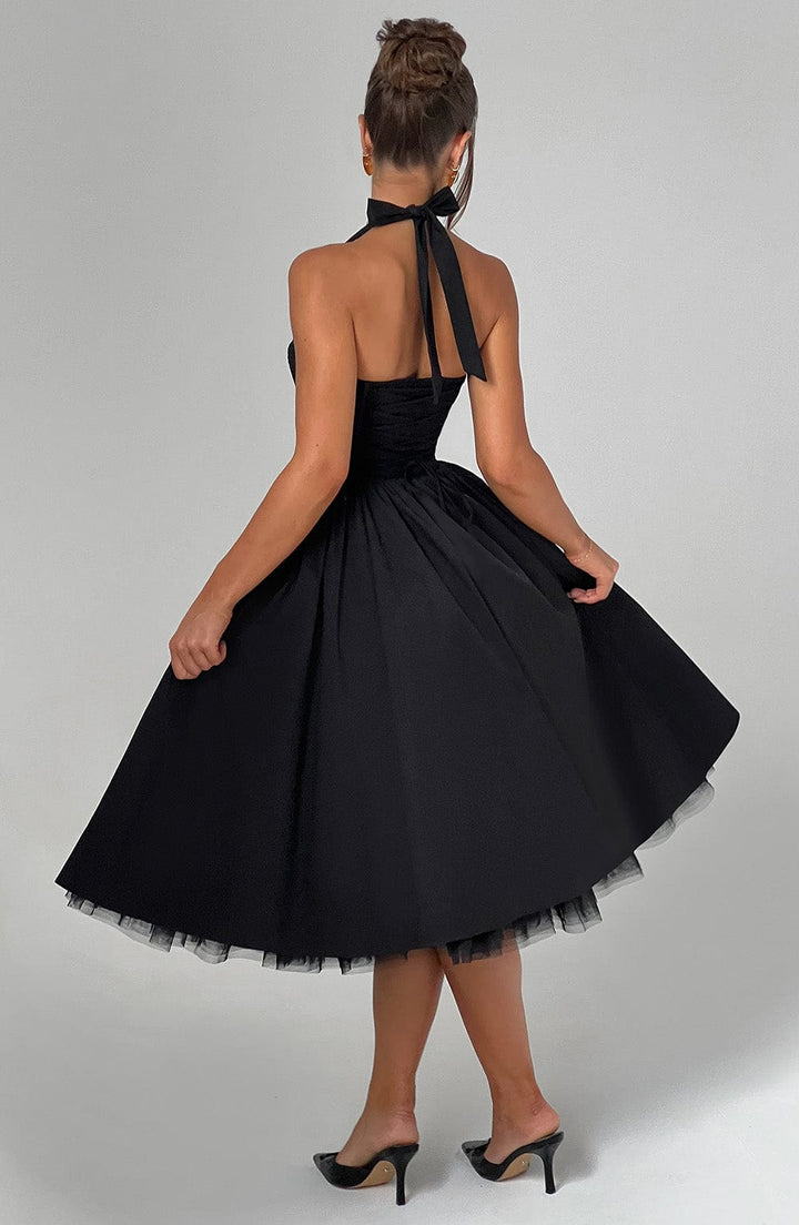 Robe Midi Bretelles Femme Cérémonie