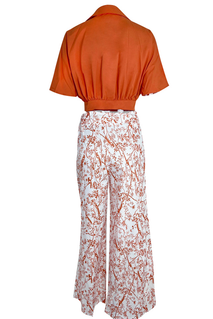 Ensemble Femme Blouse et Pantalon Fluide Imprimé