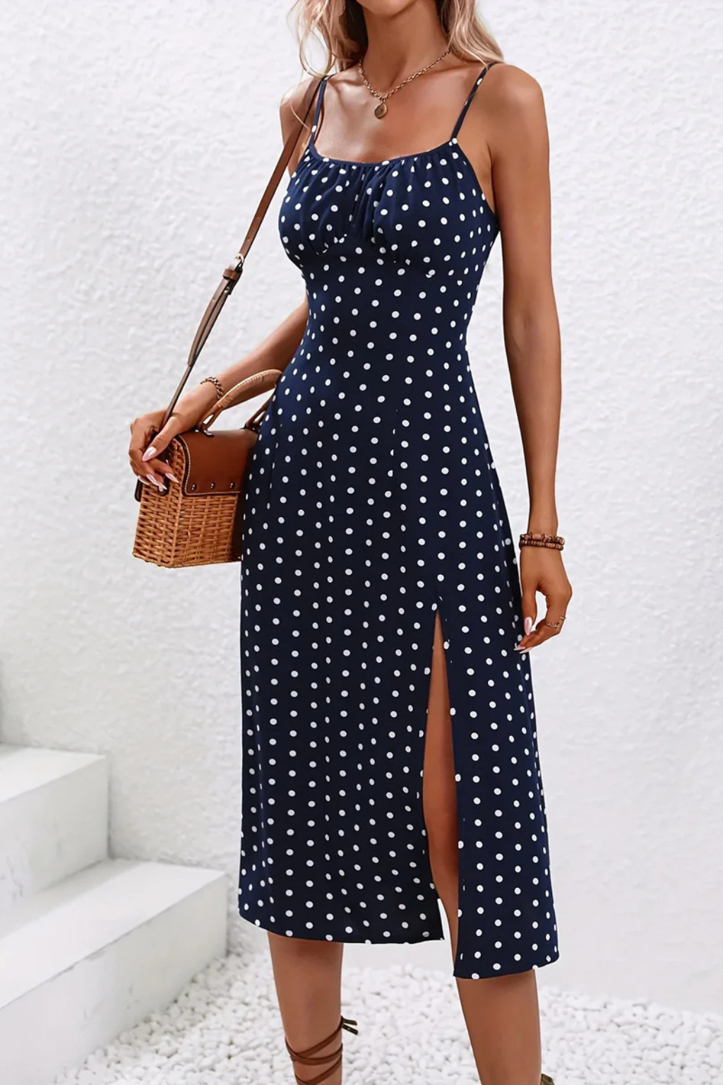 Robe Midi Bohème Fleurie Femme Sans Manches