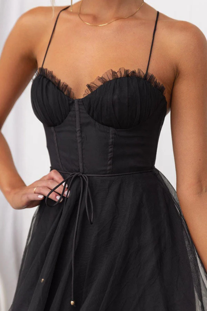 Robe Midi Bustier Tulle Femme Cérémonie