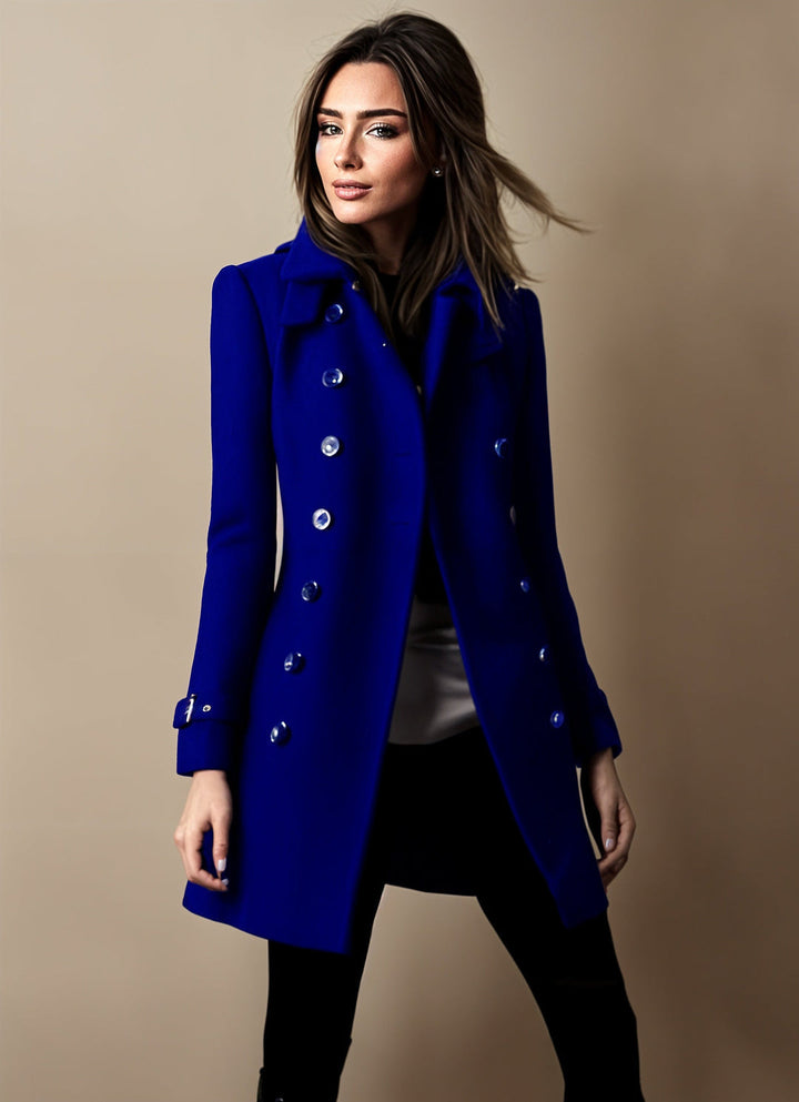 Manteau Femme Double Boutonnage Col Revers