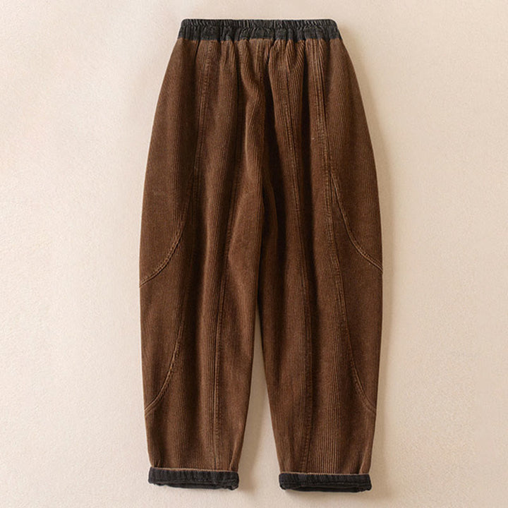 Pantalon de Jogging Sarouel en Velours Côtelé Pour Femme