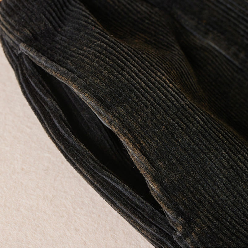 Pantalon de Jogging Sarouel en Velours Côtelé Pour Femme