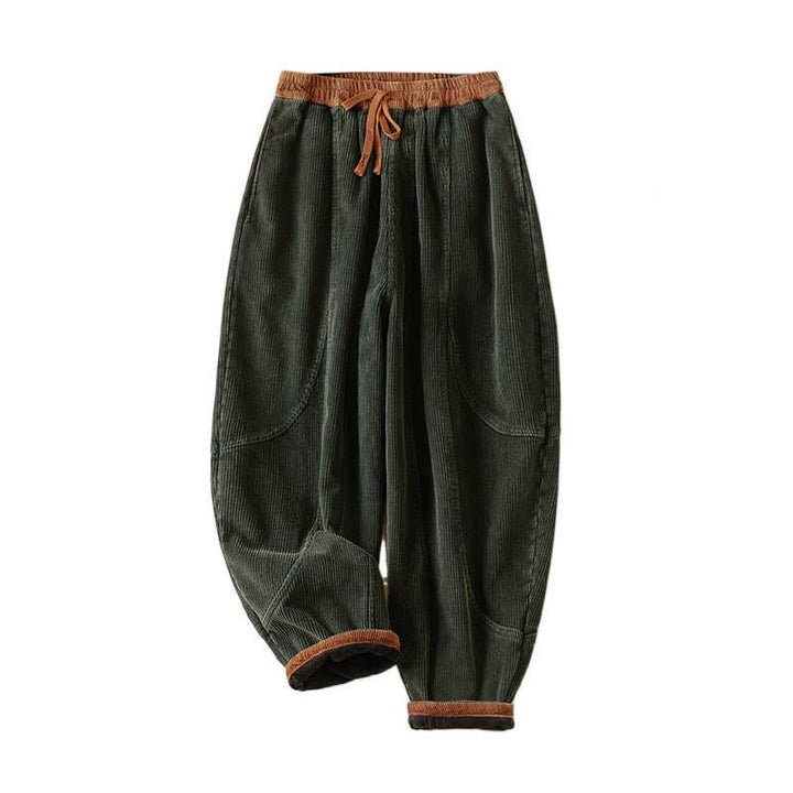 Pantalon de Jogging Sarouel en Velours Côtelé Pour Femme