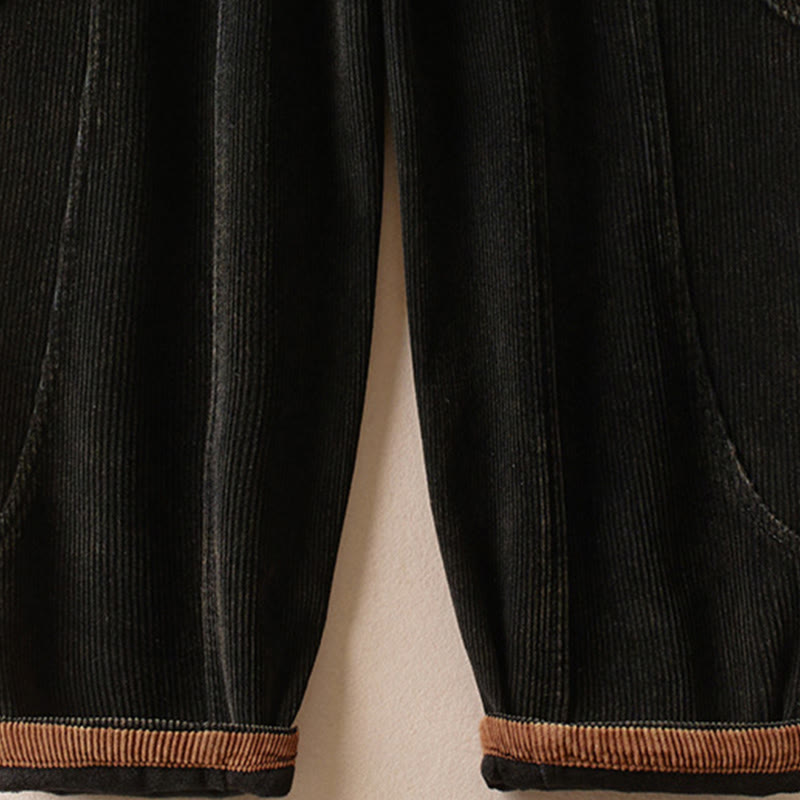 Pantalon de Jogging Sarouel en Velours Côtelé Pour Femme