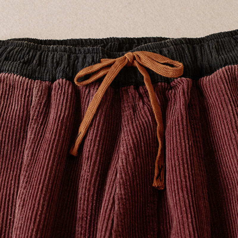 Pantalon de Jogging Sarouel en Velours Côtelé Pour Femme