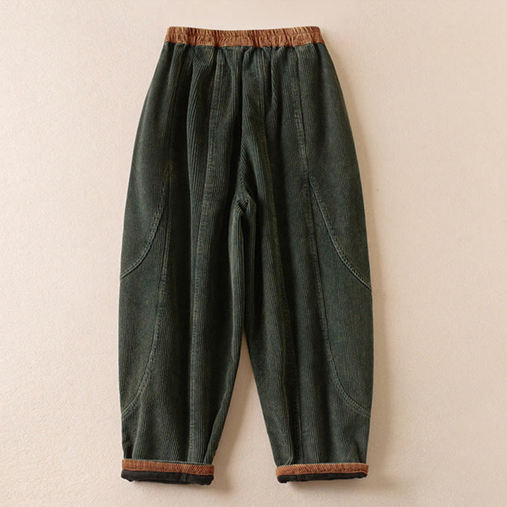 Pantalon de Jogging Sarouel en Velours Côtelé Pour Femme