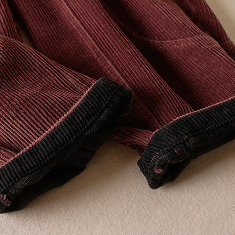 Pantalon de Jogging Sarouel en Velours Côtelé Pour Femme
