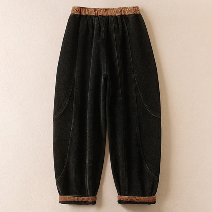Pantalon de Jogging Sarouel en Velours Côtelé Pour Femme