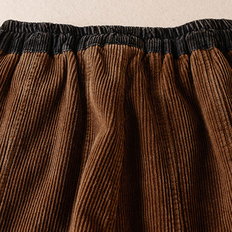 Pantalon de Jogging Sarouel en Velours Côtelé Pour Femme