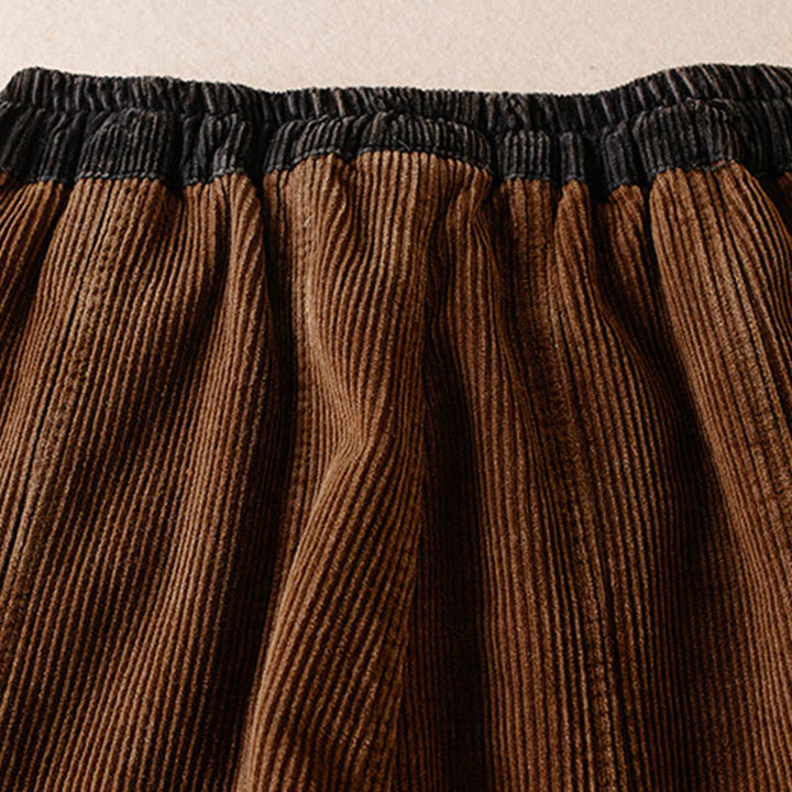 Pantalon de Jogging Sarouel en Velours Côtelé Pour Femme