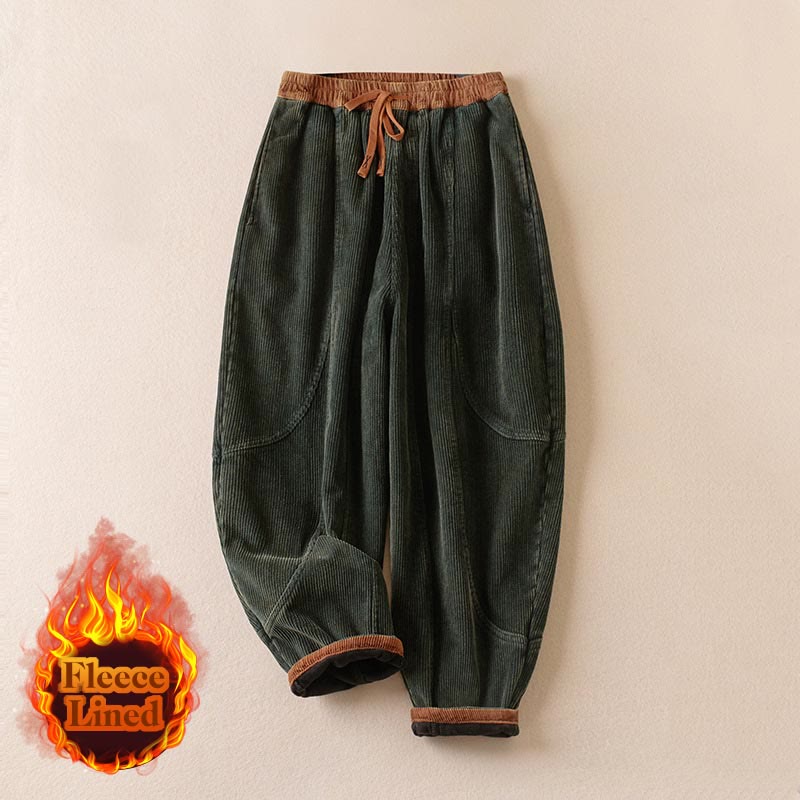 Pantalon de Jogging Sarouel en Velours Côtelé Pour Femme