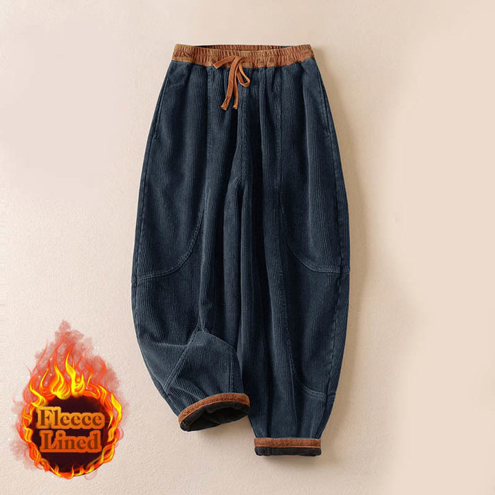 Pantalon de Jogging Sarouel en Velours Côtelé Pour Femme