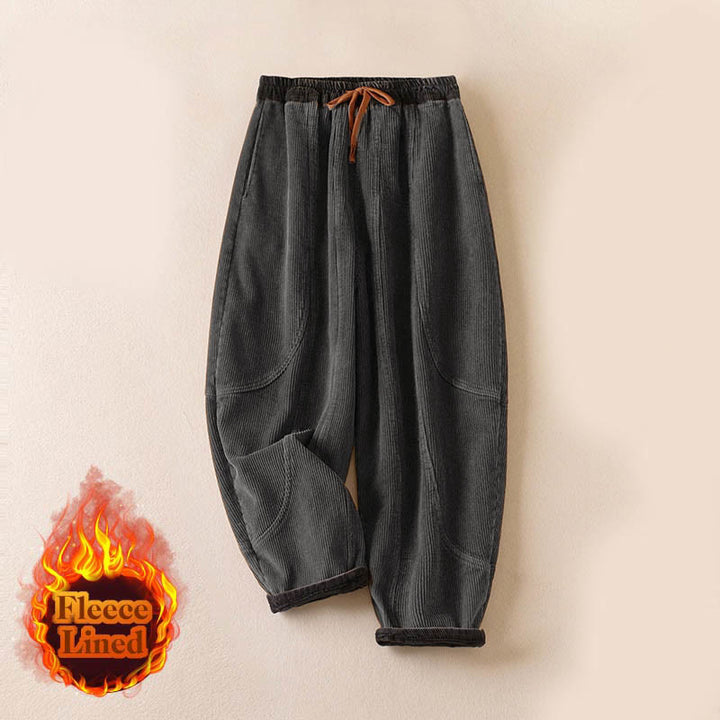 Pantalon de Jogging Sarouel en Velours Côtelé Pour Femme