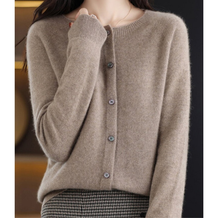 Cardigan en Maille Douce Pour Femme avec Fermeture Boutonnée Sur Le Devant