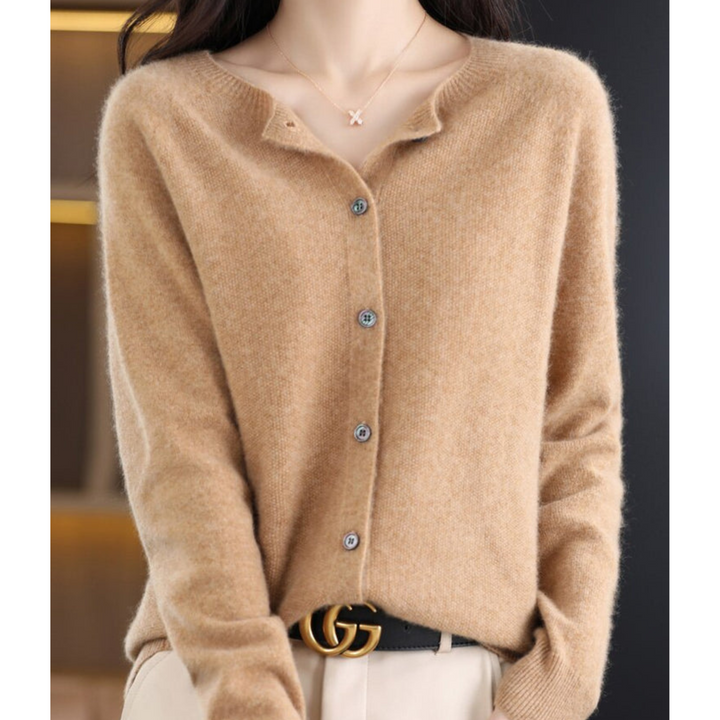 Cardigan en Maille Douce Pour Femme avec Fermeture Boutonnée Sur Le Devant