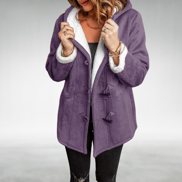 Veste D'hiver à Capuche Doublée de Polaire Pour Femme