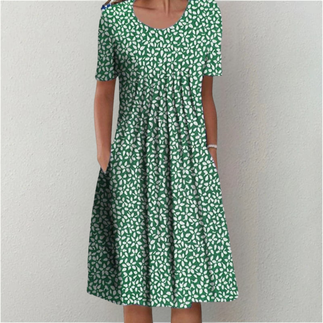 Robe Mi-Longue Fleurie Femme Été