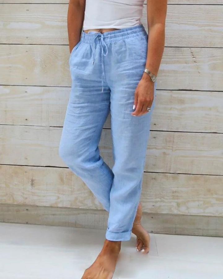 Pantalon Stretch Léger Femme Coupe Flexible