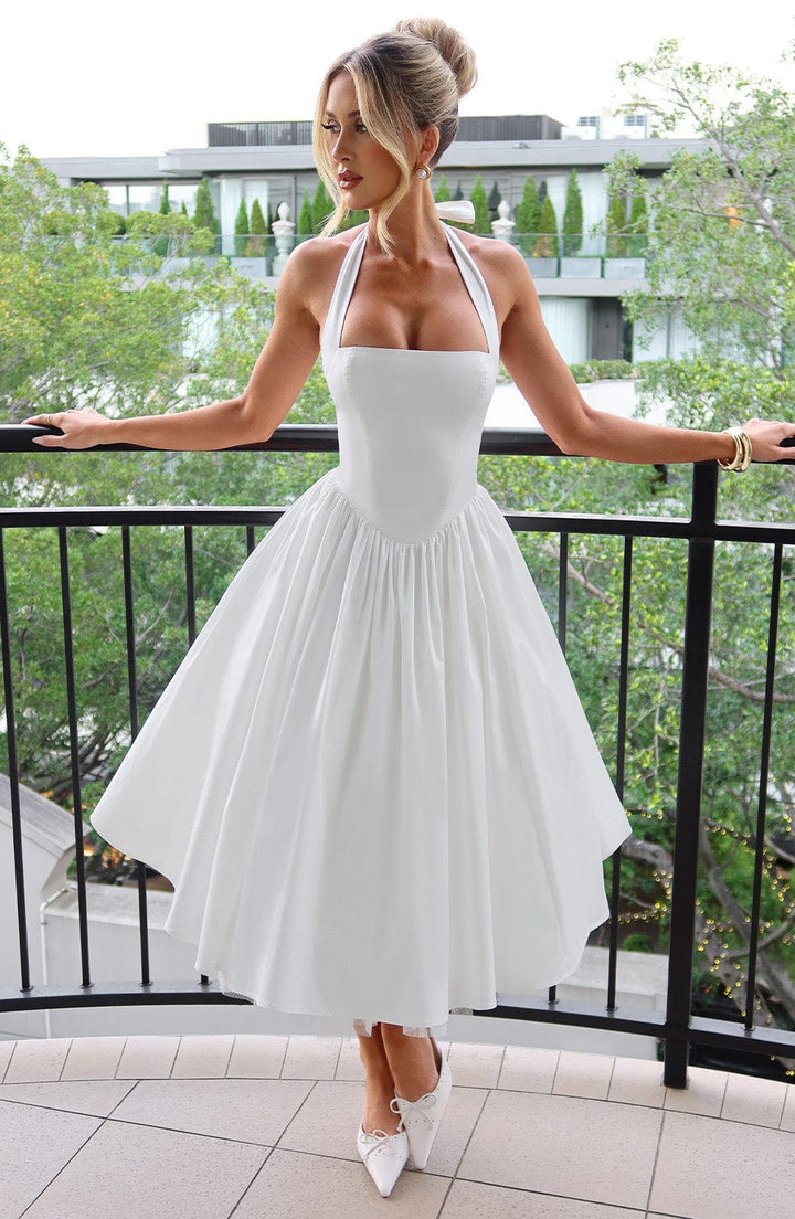 Robe Midi Bretelles Femme Cérémonie