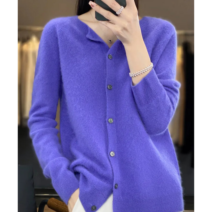 Cardigan en Maille Douce Pour Femme avec Fermeture Boutonnée Sur Le Devant