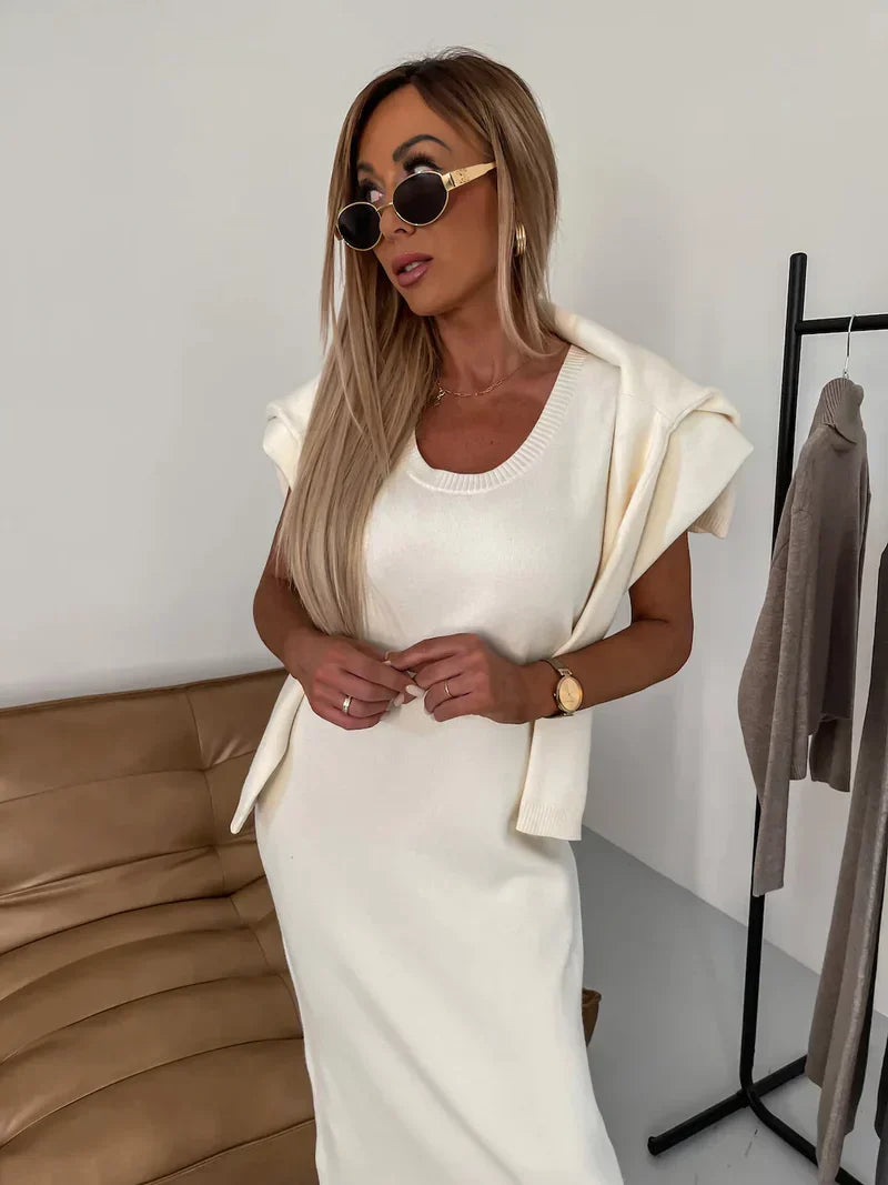 Women's Midi Dress and Turtleneck Sweater