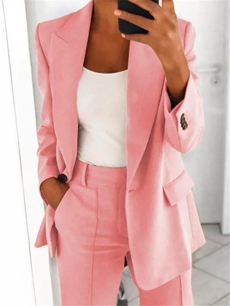 2-Piece Women's Blazer and Trousers Set