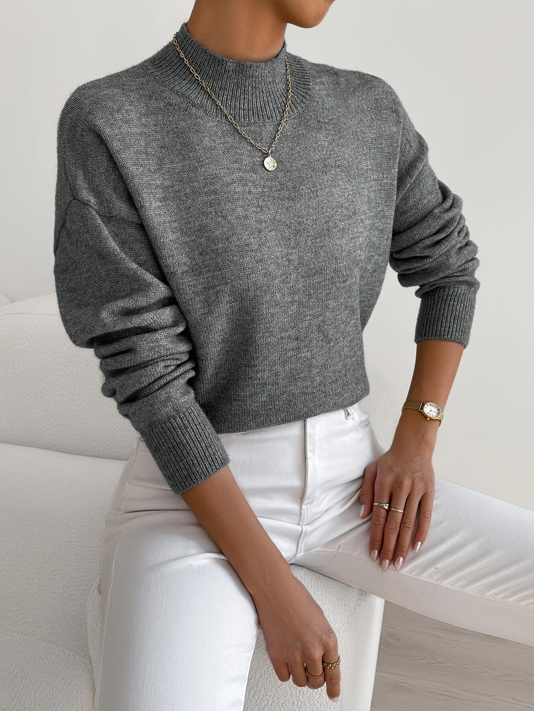 Soft Knit Crew-Neck Women's Sweater
