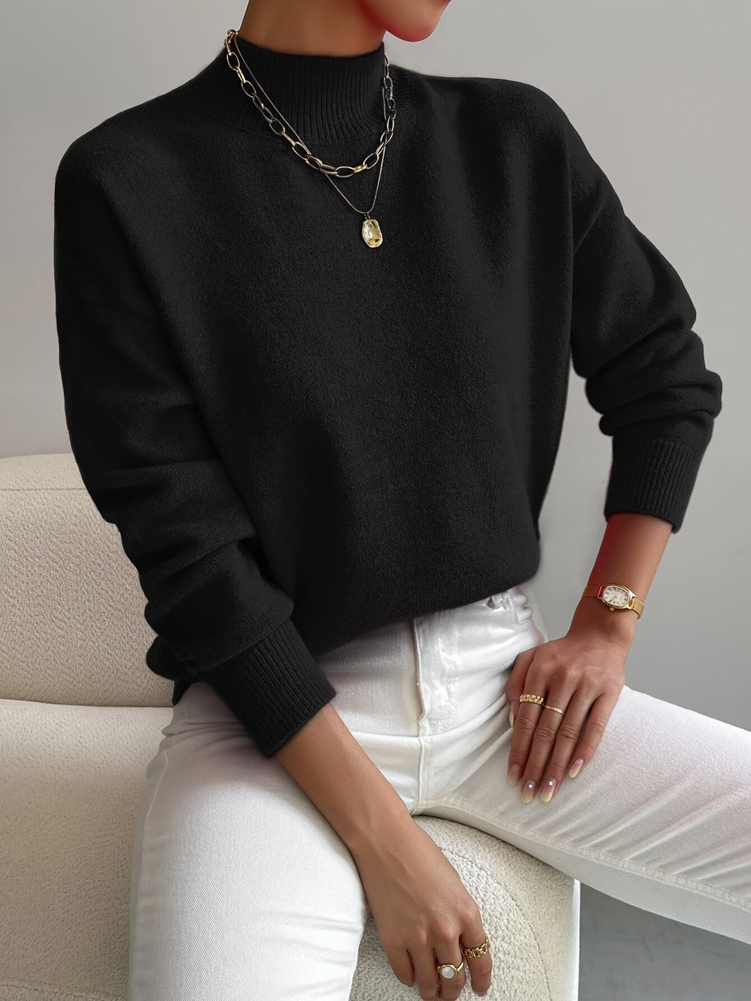 Soft Knit Crew-Neck Women's Sweater