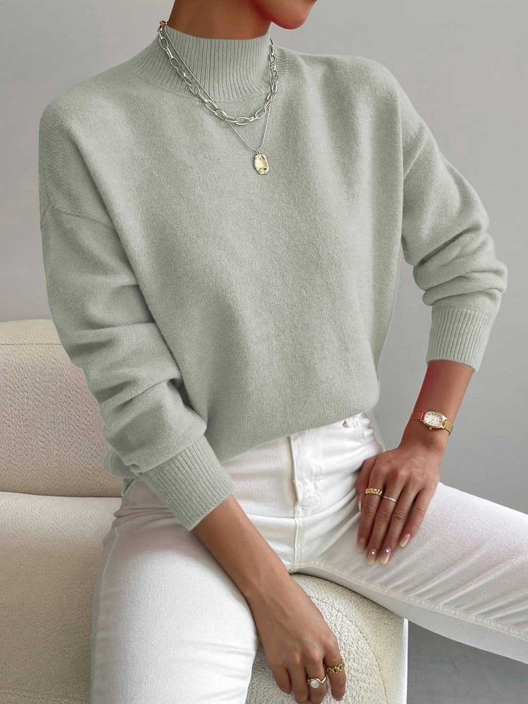 Soft Knit Crew-Neck Women's Sweater
