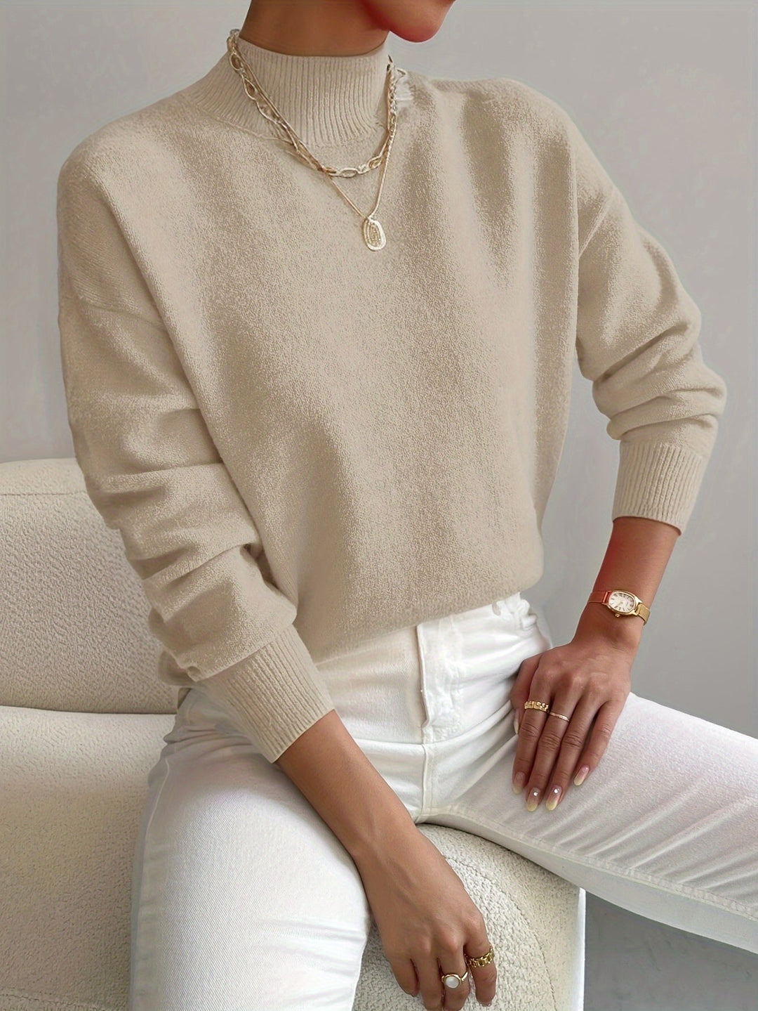 Soft Knit Crew-Neck Women's Sweater