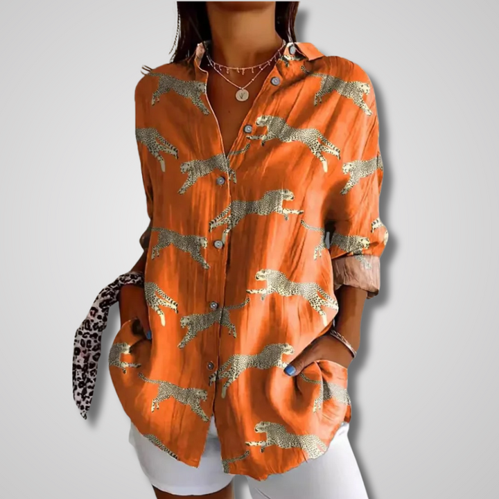 Blouse Fleurie Femme Boutonnée Coupe Ample