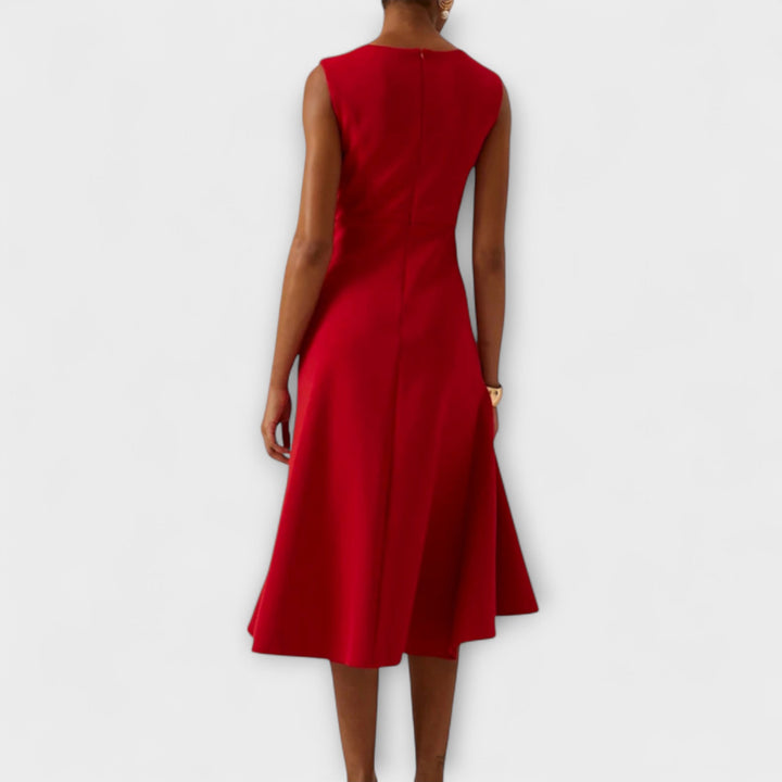 Robe Midi Fluide Sans Manches Femme Été