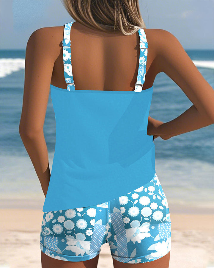 Ensemble Tankini Imprimé Femme avec Short