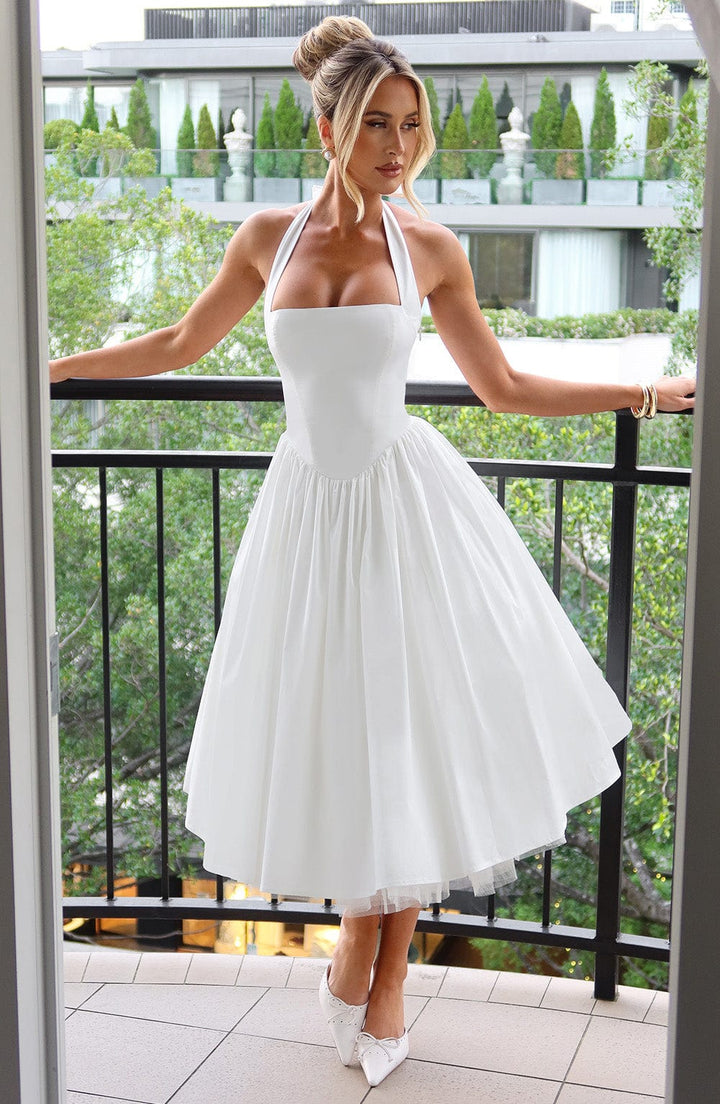 Robe Midi Bretelles Femme Cérémonie