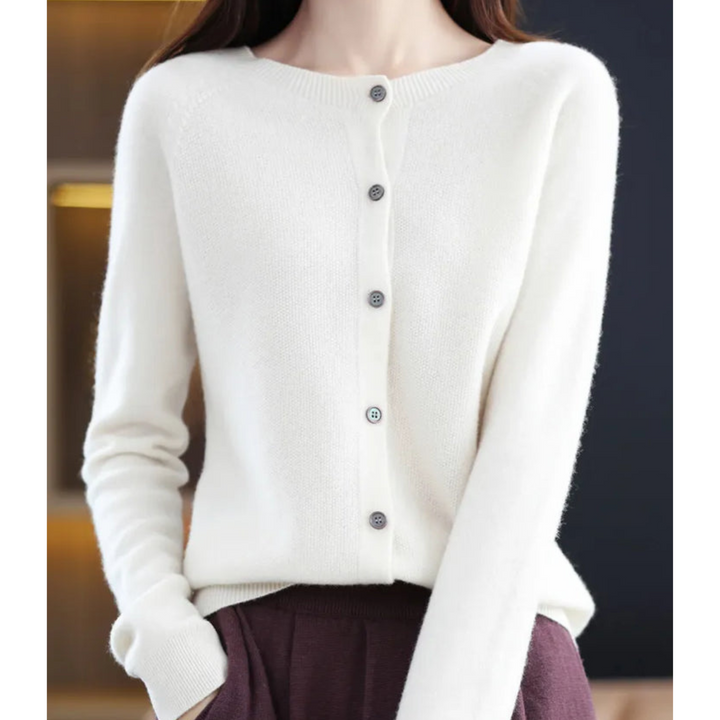 Cardigan en Maille Douce Pour Femme avec Fermeture Boutonnée Sur Le Devant