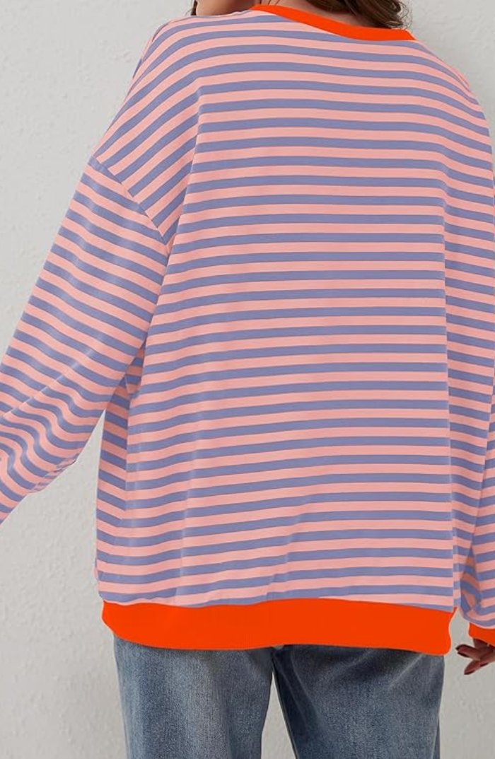 Pull Oversize Rayé Femme